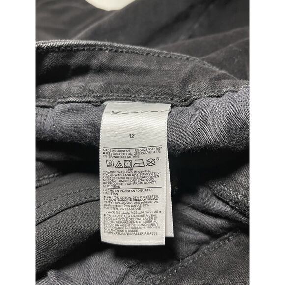 Old Navy High Rise Kicker Boot Cut Jeans Size 12 Womens Black Denim Womens - Picture 5 of 11